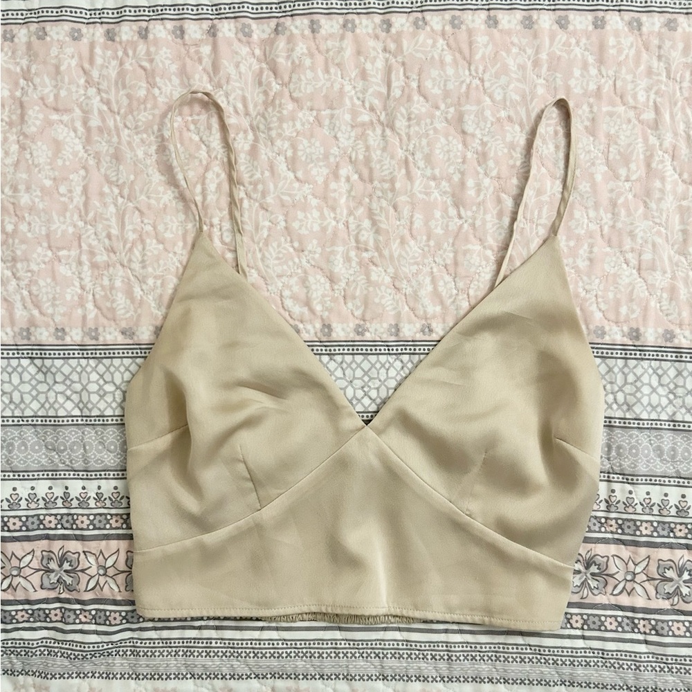 Abercrombie satin gold top